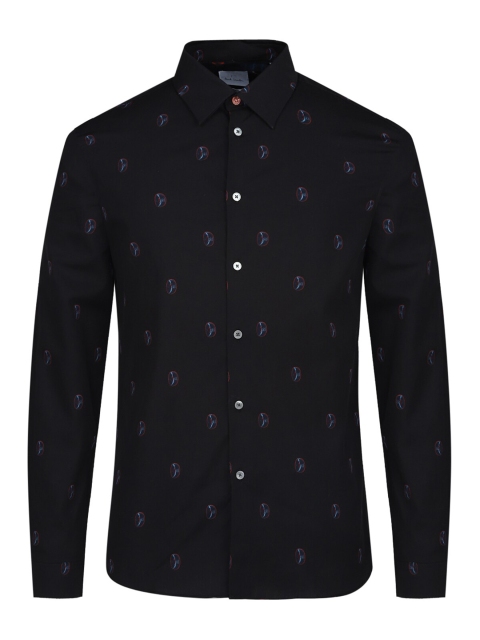 

PS By Paul Smith Men Black Printed Cotton Casual Shirt