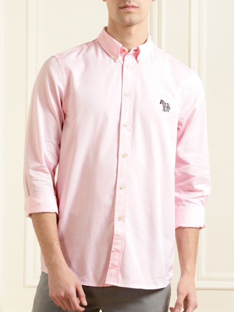 

PS By Paul Smith Men Pink Regular Fit Button-Down Collar Cotton Casual Shirt