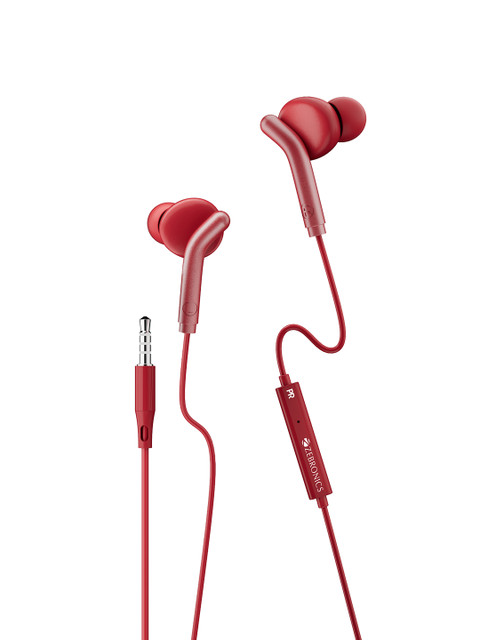 

ZEBRONICS Zeb - Bro Red Solid In-Ear Wired Earphones