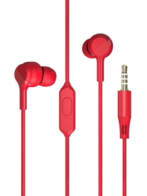 

ZEBRONICS Zeb- Bro Pro Red Solid In-Ear Wired Stereo Earphones