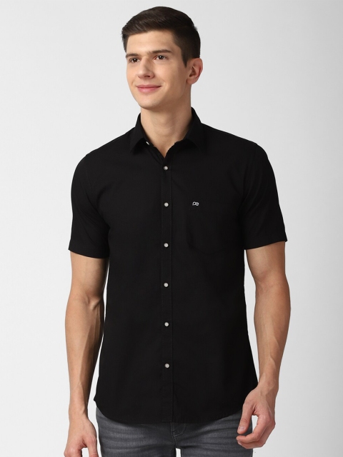 

Peter England Casuals Men Black Slim Fit Pure Cotton Casual Shirt