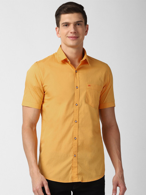 

Peter England Casuals Men Orange Slim Fit Cotton Casual Shirt