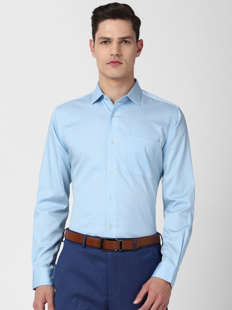 

Van Heusen Men Blue Pure Cotton Formal Shirt