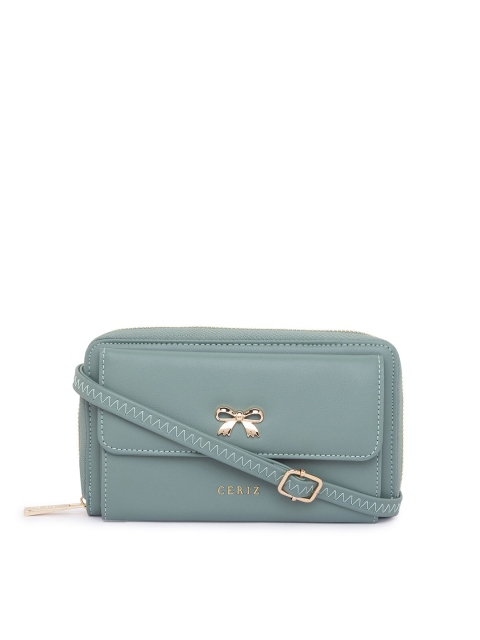 

CERIZ Women Mint Green Zip Around Wallet