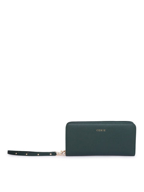 

CERIZ Women Green Textured PU Wallet