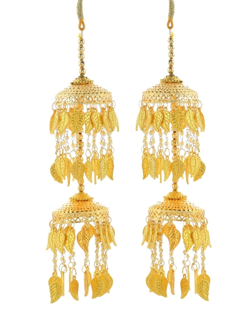 

Silvermerc Designs Set Of 2 Gold-Plated Bridal Layered Kaleeras