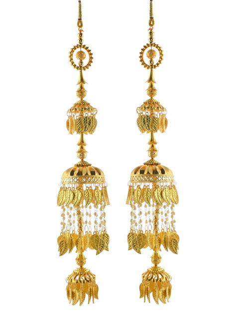 

Silvermerc Designs Set Of 2 Gold-Plated Pearl Bridal Layered Kaleeras