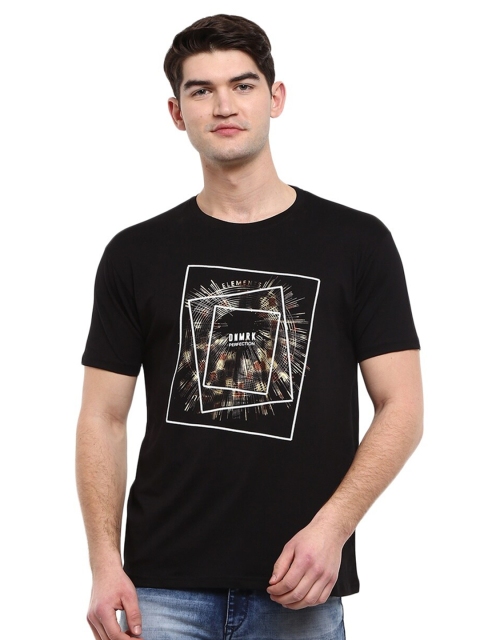 

V-Mart Men Black Typography Printed Raw Edge T-shirt