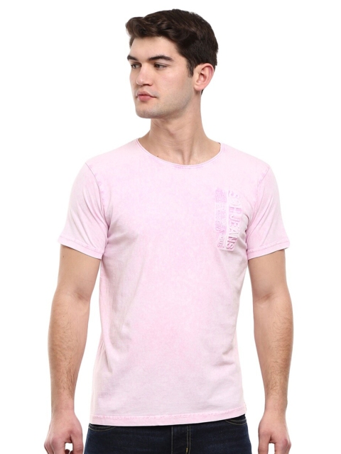 

V-Mart Men Pink Slim Fit T-shirt