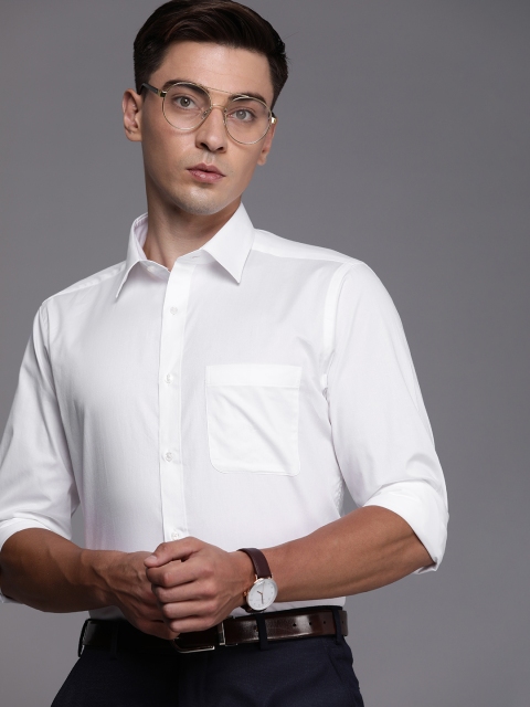 

Raymond Men White Solid Slim Fit Formal Shirt