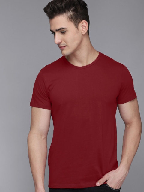 

Free Authority Men Red Pure Cotton T-shirt