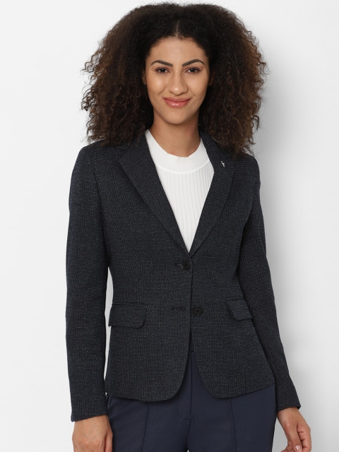 

Allen Solly Woman Women Grey Regular Fit Textured Single Breasted Blazer