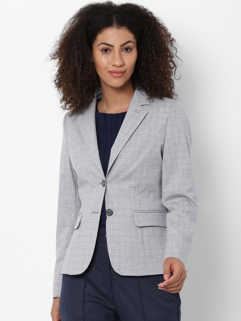 

Allen Solly Woman Women Grey Checked Blazers