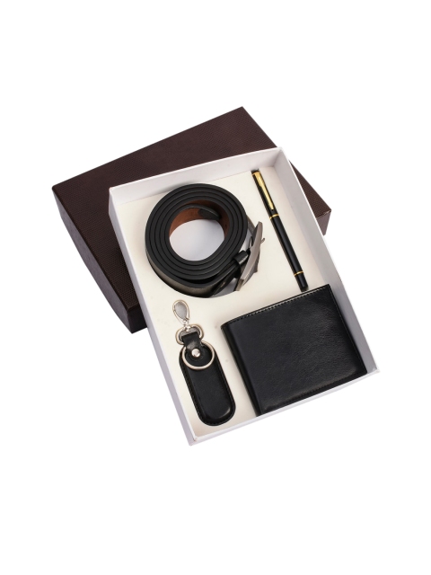 

BuckleUp Men Black Solid Accessory Gift Set