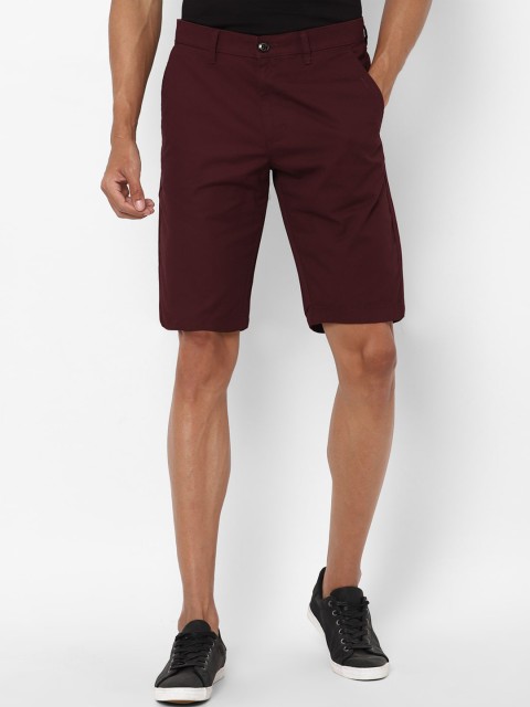 

Allen Solly Men Maroon Slim Fit Shorts