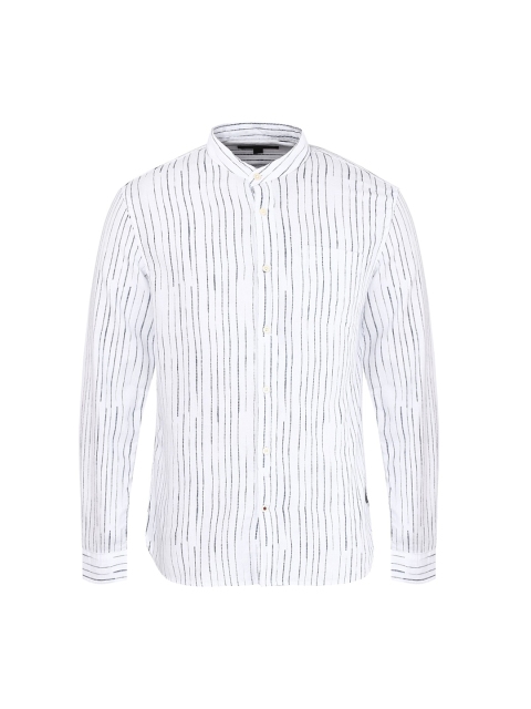 

JOHN VARVATOS Men White Striped Casual Shirt