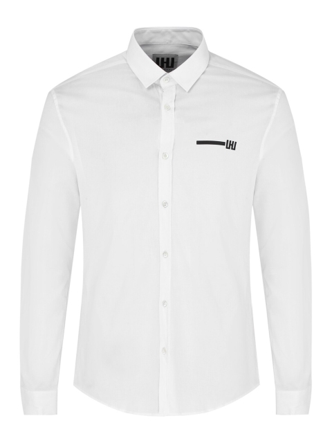 

LH URBAN Men White Solid Cotton Formal Shirt