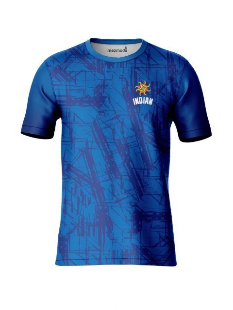 

mezmoda Boys Blue Printed Sublimation Applique T-shirt