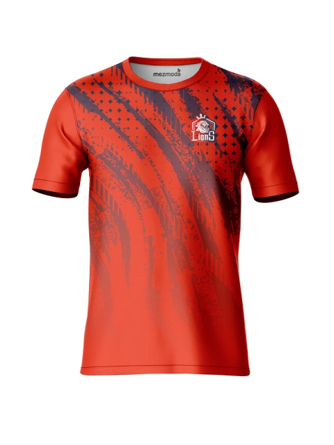 

mezmoda Boys Red Printed Sublimation Kids Cricket Fan T-shirt