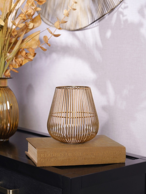 

Pure Home Gold-Toned Lantern Candle Holders
