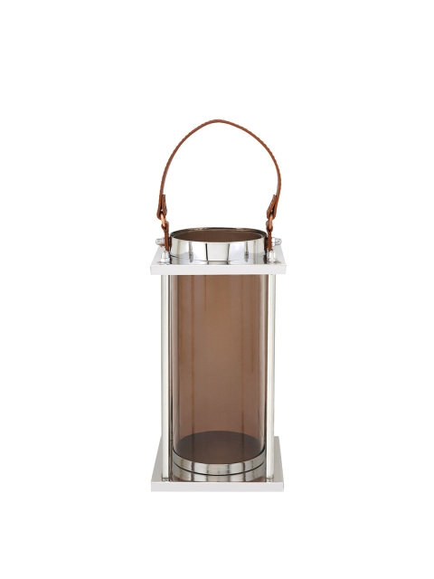 

Pure Home and Living Brown & Silver-Toned Solid Lantern