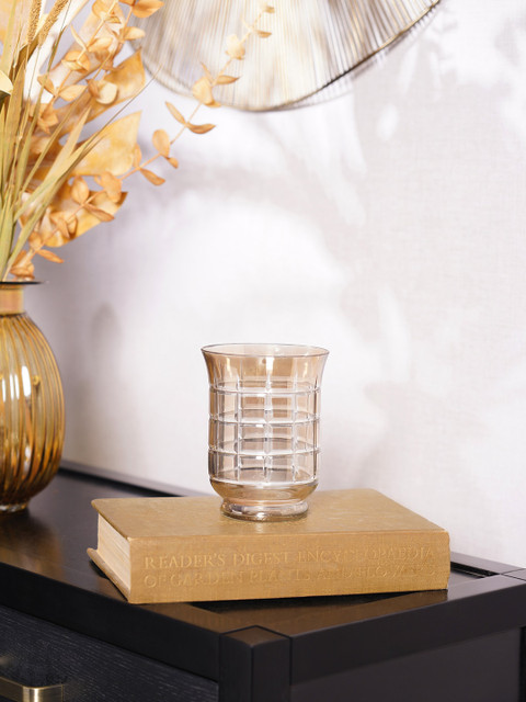 

Pure Home and Living Brown Luster Hurricane Glass Holder