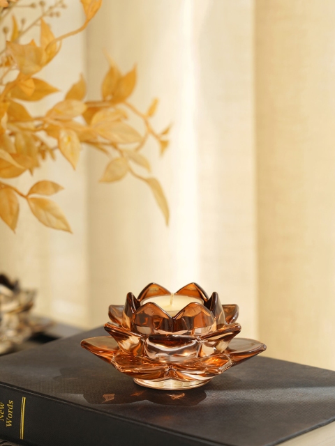 

Pure Home and Living Set of 4 Brown & Transparent Votive Candle Holder
