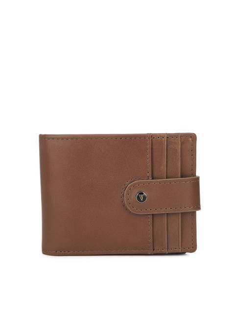

Van Heusen Men Brown Textured Leather Two Fold Wallet