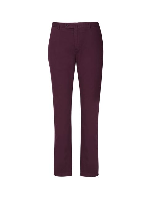 

HACKETT LONDON Men Burgundy Embellished Trousers