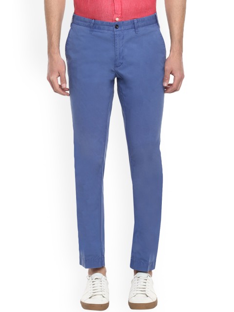 

HACKETT LONDON Men Cotton Blue Chinos Trousers