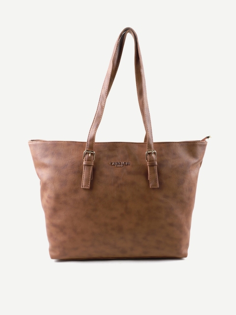 

Carlton London Brown Oversized Structured Shoulder Bag with Quilted