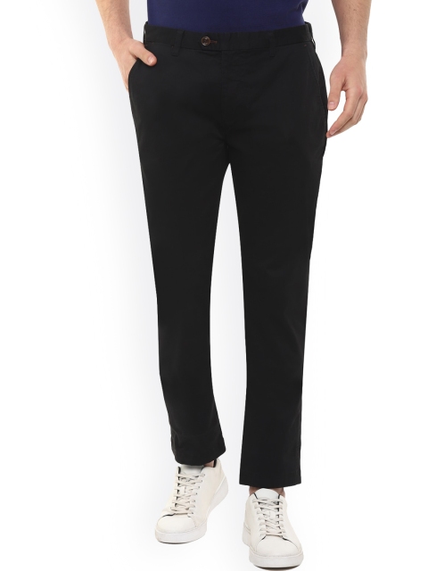 

Ted Baker Men Black Regular Fit Pure Cotton Trousers