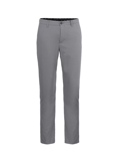 

Ted Baker Men Grey Solid Cotton Trousers
