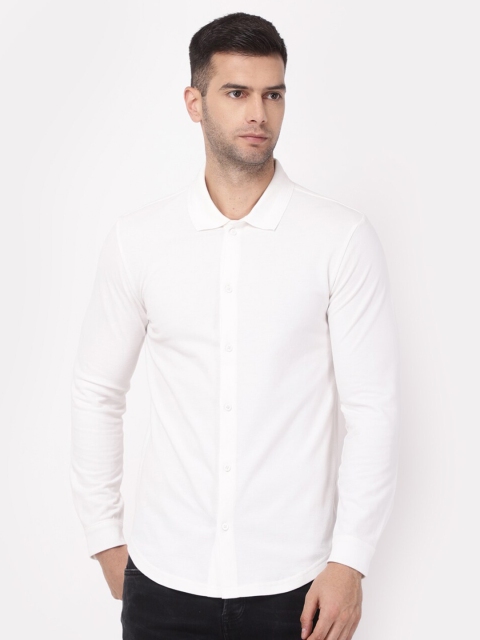 

YOONOY Men Grey Relaxed Slim Fit Casual Shirt