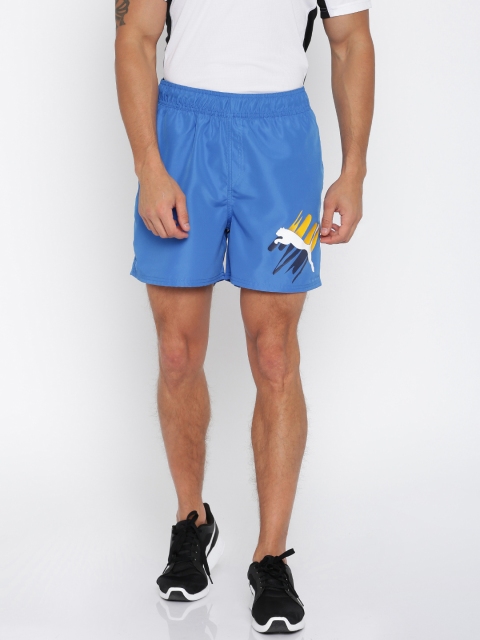 

Puma Men Blue Solid Regular Fit Sports Shorts