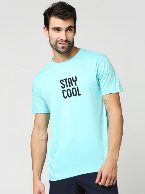 

Bewakoof Men Blue Cotton Typography Printed T-shirt