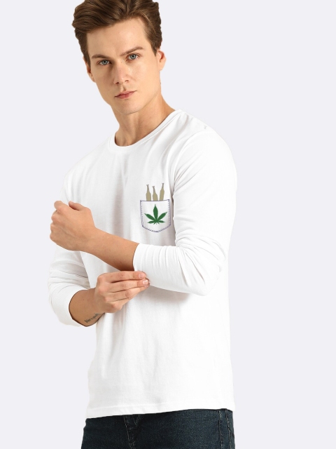 

Bewakoof Men White Printed Cotton T-shirt