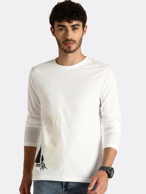 

Bewakoof Men White Sun Active Printed Cotton T-shirt