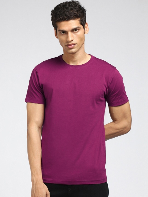 

Bewakoof Men Purple Pure Cotton T-shirt