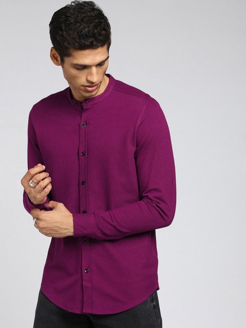 

Bewakoof Men Purple Classic Casual Shirt