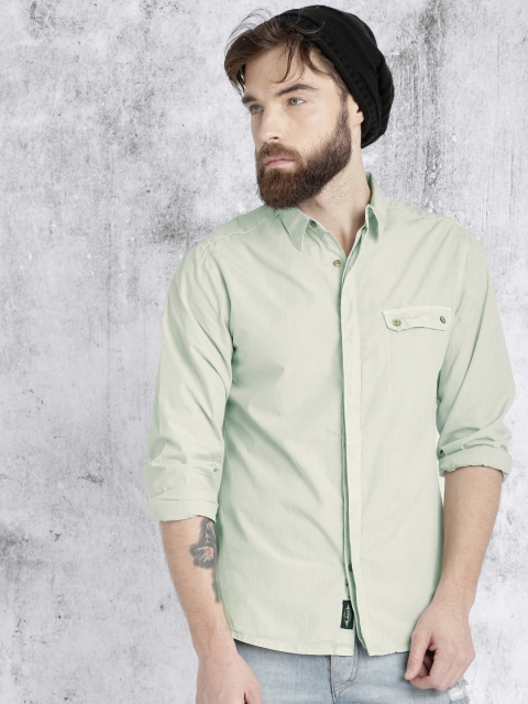 

Roadster Men Grey Regular Fit Solid Casual Shirt