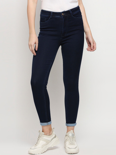 

PURPLE WATER Women Blue Slim Fit High-Rise Stretchable Jeans