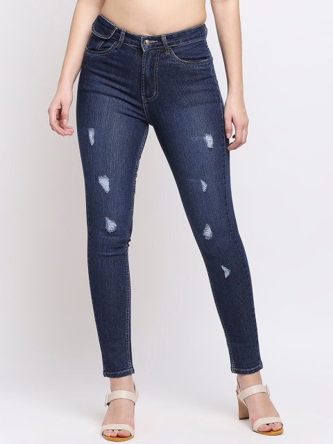

PURPLE WATER Women Blue Slim Fit High-Rise Stretchable Jeans