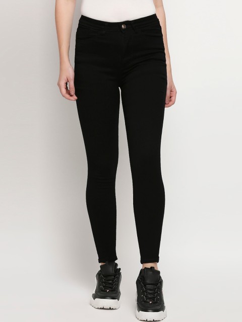 

PURPLE WATER Women Black Slim Fit High-Rise Stretchable Jeans
