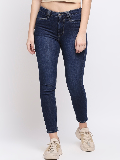

PURPLE WATER Women Blue Slim Fit High-Rise Stretchable Jeans