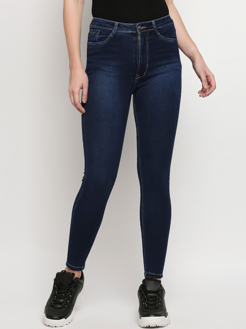 

PURPLE WATER Women Blue Slim Fit High-Rise Stretchable Jeans