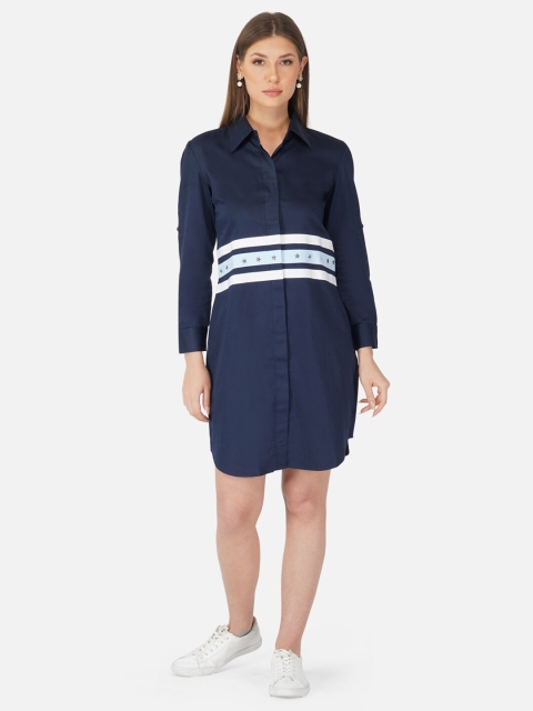 

Anysa Women Navy Blue Shirt Dress