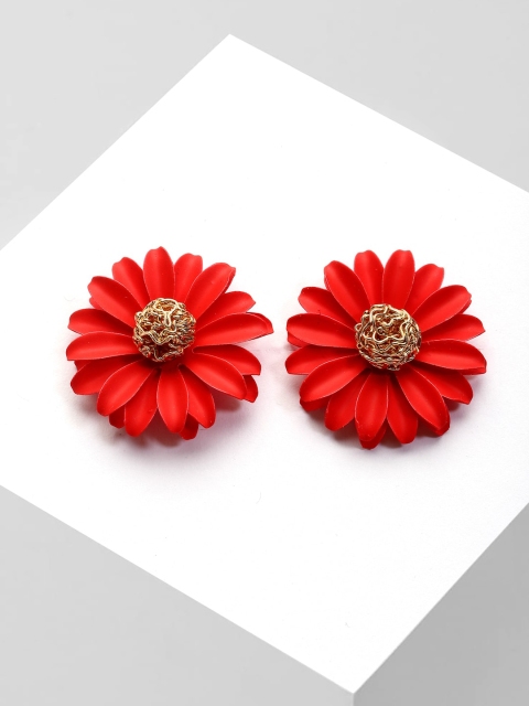 

AVANT-GARDE PARIS Red Floral Studs Earrings