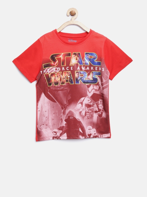 

YK Star Wars Boys Red Print Round Neck T-shirt
