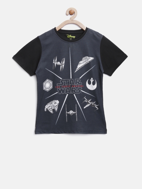 

YK Star Wars Boys Navy & Black Round Neck T-shirt, Navy blue